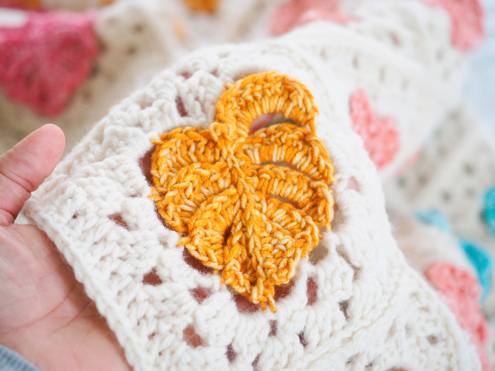 monstera blanket crochet Monstera Garden Blanket