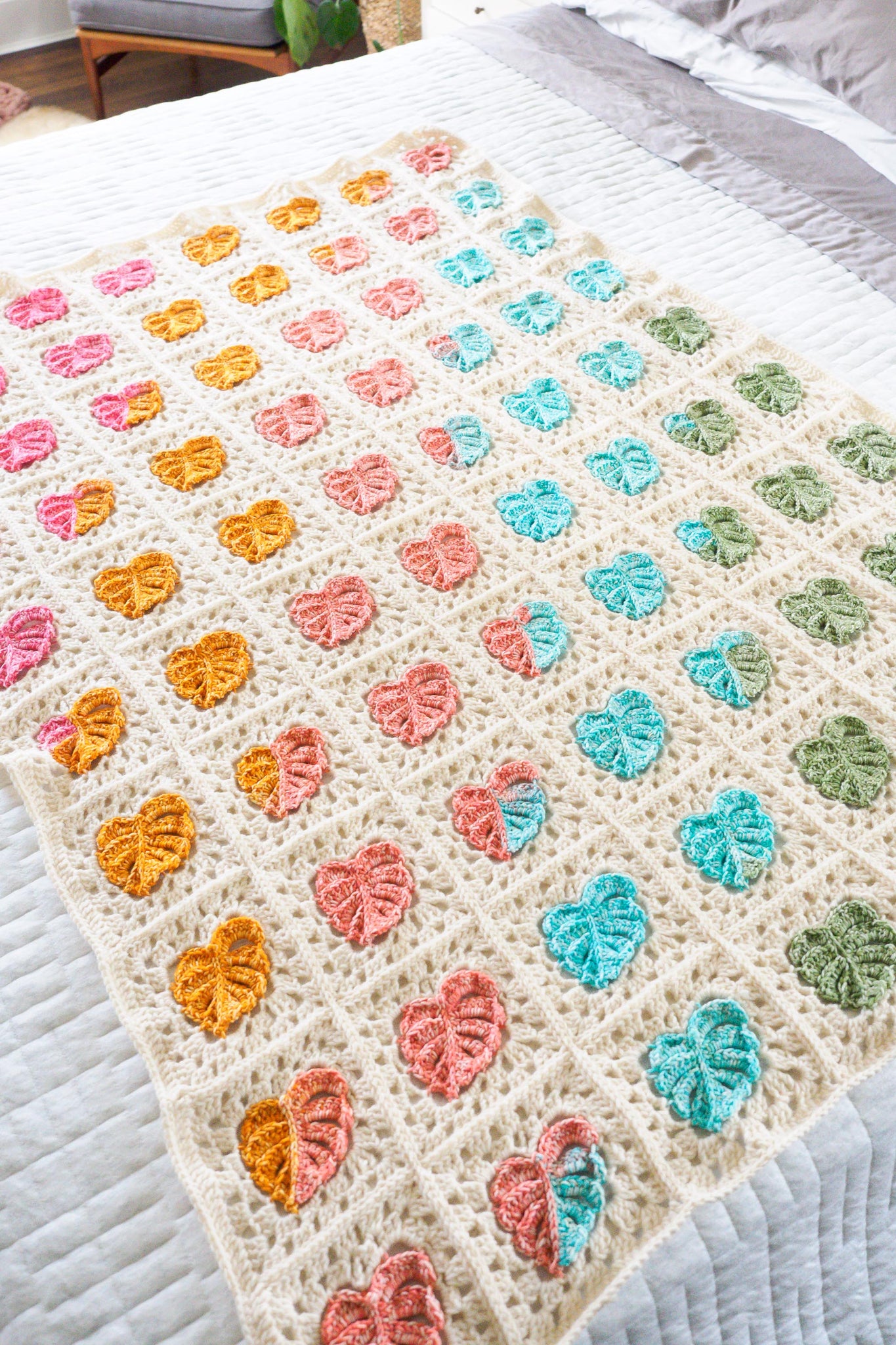 monstera bliss blanket Monstera Garden Blanket